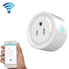 10A Mini Plug WiFi di forma rotonda APP Telecomando Timing Smart Socket Funziona con Alexa e Google Home, AC 100-240V, spina americana