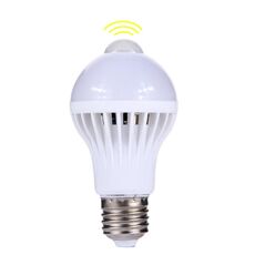 Lampadina LED con sensore di movimento a infrarossi E27 5W, Distanza del sensore: 4-6 m, CA 85-265 V.