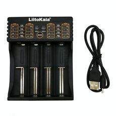 LiitoKala lii-402 Caricabatteria al litio 4 in 1 per Li-ion IMR 18650, 18490, 18350, 17670, 17500, 16340 (RCR123), 14500, 10440
