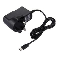 Caricatore per porta USB-C / Type-C 5V 2A per Macbook, Google, LG, Huawei, Nokia, Microsoft, Xiaomi, OnePlus, Letv, Meizu, altri smartphone o tablet, spina UK