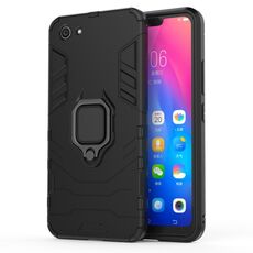 Custodia protettiva antiurto PC + TPU per Vivo Y83, con supporto per anello magnetico (nero)