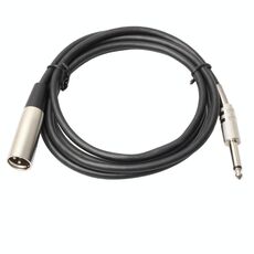Cavo audio per microfono con schermatura mono da 1,8 m XLR a 3 pin maschio a 6,35 mm (1/4 di pollice)