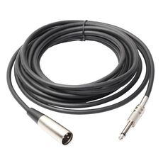 Cavo audio per microfono con schermatura mono da 5 m XLR a 3 pin maschio a 6,35 mm (1/4 di pollice)