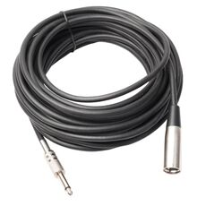 Cavo audio per microfono con schermatura mono da 7,6 m XLR a 3 pin maschio a 6,35 mm (1/4 di pollice)