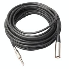 Cavo audio per microfono con schermatura mono da 10 m XLR a 3 pin maschio a 6,35 mm (1/4 di pollice)