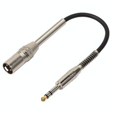 Cavo audio per microfono stereo da 30 cm XLR a 3 pin maschio a 6,35 mm (1/4 di pollice)