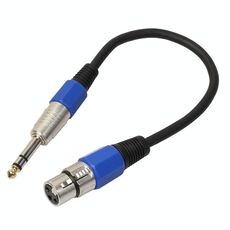 Cavo audio per microfono stereo TRS da 30 cm XLR a 3 pin femmina a 6,35 mm (1/4 di pollice)