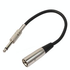 Cavo audio per microfono stereo da 30 cm XLR a 3 pin maschio a 1/4 di pollice (6,35 mm) XLR femmina