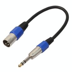 Cavo audio per microfono stereo da 30 cm XLR a 3 pin maschio a 1/4 di pollice (6,35 mm) XLR femmina