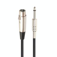 Cavo microfono per microfono con schermatura mono da 1,8 m XLR a 3 pin femmina a 6,35 mm (1/4 di pollice)