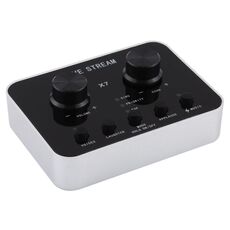 X7 Trasmissione in diretta Audio Cuffia USB Microfono Webcast Intrattenimento Streamer Scheda audio per telefono, computer PC
