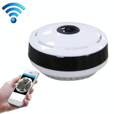 JJX-1801 Fisheye grandangolare 1.0MP Smart Wireless Wifi IP Camera, supporto TF Card (128 GB max)