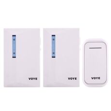 VOYE V015F2 Campanello Wireless Smart Music Home con doppio ricevitore, distanza telecomando: 120 m (aria aperta)
