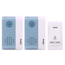 VOYE V004B2 Campanello Wireless Smart Music Home con doppio ricevitore, distanza telecomando: 120 m (aria aperta)