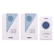 VOYE V001A2 Campanello per casa LED Wireless Smart Music con doppio ricevitore, distanza telecomando: 120 m (aria aperta)