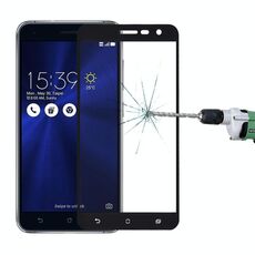 Per Asus ZenFone 3 / ZE552KL 0,26mm 9H Durezza superficiale Pellicola a schermo intero in vetro temperato colorato a prova di esplosione (nero)