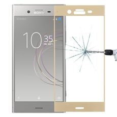 Per Sony Xperia XZ1 0.26mm 9H Durezza superficiale 3D Protezione schermo in vetro temperato a schermo intero (Oro)