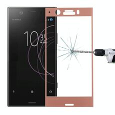 Per Sony Xperia XZ1 Compact 0.26mm 9H Durezza superficiale 3D Protezione schermo in vetro temperato a schermo intero (oro rosa)
