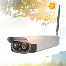 VESAFE VS-Y3 Telecamera IP di sicurezza ad energia solare HD 1080P per esterni, supporto per rilevamento movimento e sveglia PIR, IP66 impermeabile (bianco)