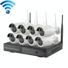 K9608W-PE2013W 8CH HD 960P 1.3 Mega Pixel 2.4GHz WiFi IP Bullet Camera + Kit NVR