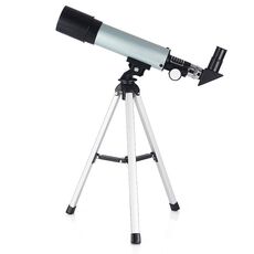 F36050 Cannocchiale da osservazione portatile professionale ad alta definizione High Times Espace telescopio astronomico con treppiede in lega di alluminio (argento)