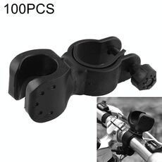 Morsetto a clip per supporto di montaggio con rotazione a 360 gradi da 100 pezzi, per torcia per bici da bicicletta
