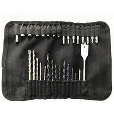 Set di punte per trapano e cacciavite 31 in1 Set di punte per trapano per legno piatto per lavorazione del legno con paletta industriale con borsa portatile