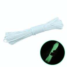 20 m 9-Core Nylon + Poliestere Full-light Outdoor Tenda da campeggio Rescue Corda da arrampicata fluorescente in bundle (bianca)