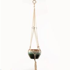 P008 Tipo Macrame Vasi da fiori appesi Decorazione per interni Supporto per piante da esterno per fioriera intrecciata per esterni