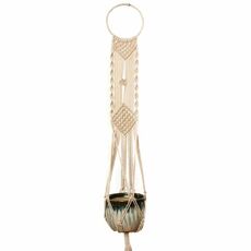 Q001 Tipo Macrame Vasi da fiori appesi Decorazione per interni Supporto per piante da appendere per fioriera intrecciata per esterni