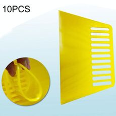 Raschietto in plastica per tendini da 10 pezzi per carta da parati e pellicola di vetro per auto e raschietto per vernice, strumenti di decorazione (giallo)