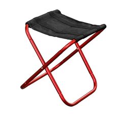 Sgabello pieghevole portatile da esterno, dimensioni: 25 * 22 * ​​26 cm (rosso)