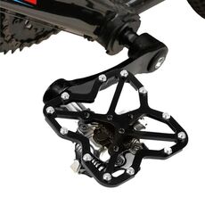 Adattatore universale per pedaliera universale per bici da strada singola per scarpe MTB da bici, misura: grande (nero)