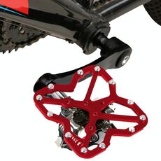 Adattatore universale per pedali a clip universale per bici da strada per scarpe MTB da bici, misura: grande (rosso)