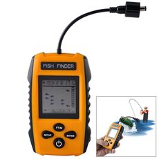 Fishfinder portatile cablato con trasduttore del sensore del sonar e display LCD