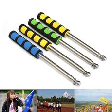 10 PCS 1.6M 7 nodi multifunzionale telescopico in acciaio inox spugna guida bastone didattico Flagpole Signal Flag, consegna a colori casuali