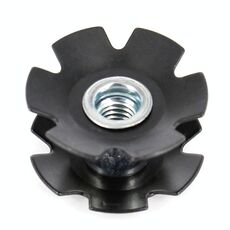 Dado a stella con doppia flangia per sterzo da 1-1 / 8 pollici (nero)