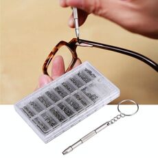 1000 PCS Guarda Occhiali da sole Occhiali Viti Kit di riparazione dado con un cacciavite