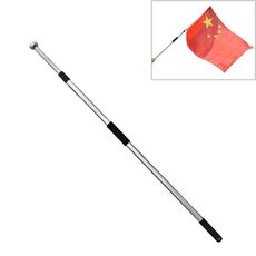 10 PCS 2.5M 2 nodi multifunzionale telescopico in acciaio inox guida del bastone di insegnamento Flagpole Signal Flag