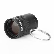 Mini telescopio in miniatura tascabile 2,5x17,5 mm con fibbia a dito (nero)