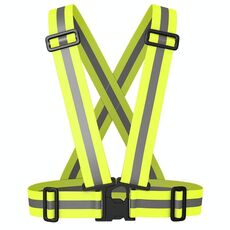 Gilet di sicurezza riflettente da corsa notturna (verde neon)