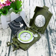 GoldGood K4074 Bussola americana prismatica tascabile da viaggio militare multifunzione da esterno con display luminoso (verde)