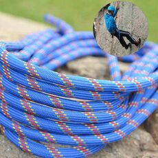Corda ausiliaria per arrampicata Corda statica per salvataggio di sicurezza, lunghezza: 15 m Diametro: 10 mm (blu)