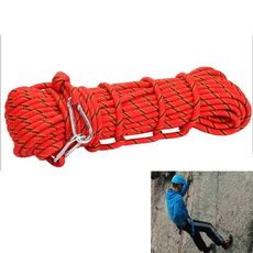 Corda ausiliaria per arrampicata Corda statica per salvataggio di sicurezza, lunghezza: 15 m Diametro: 10 mm (rosso)