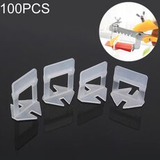 100 PCS 2.0mm Sistema di livellamento per piastrelle Kit di clip per pareti Piastrelle per pavimenti Distanziatore per piastrellatura Strumento per localizzatore di pavimentazioni OG6480