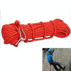 XINDA XD-S9804 Corda ausiliaria per arrampicata Corda statica Corda di salvataggio di sicurezza, lunghezza: 20 m Diametro: 10 mm (rosso)