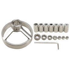 Guida per trapano 16 in 1 Maschera per foro tascabile verticale 5/6/7/8/9/10 / 12mm Localizzatore di fori per punte da trapano Kit maschera per lavorazione del legno in acciaio inossidabile