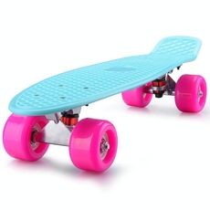 Shining Fish Plate Scooter Single Tilt Skateboard a quattro ruote con ruota da 72 mm (rosa blu)
