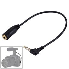 Cavo di prolunga per microfono da 20 cm con jack da 3,5 mm audio maschio a femmina (nero)