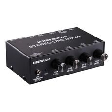 LINEPAUDIO B895 Mixer microfonico stereo a cinque canali con monitoraggio auricolare (nero)
